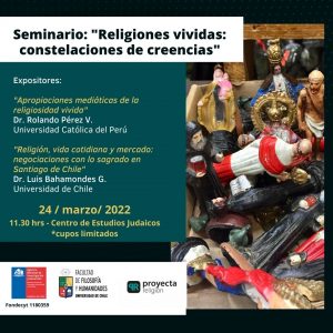 Seminario “Religión vivida: constelaciones de creencias” cierra FONDECYT Regular 1180359 liderado por el Prof. Luis Bahamondes G.